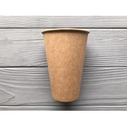 Стакан крафт одношаровий 340мл KV 80мм (2000шт/ящ)