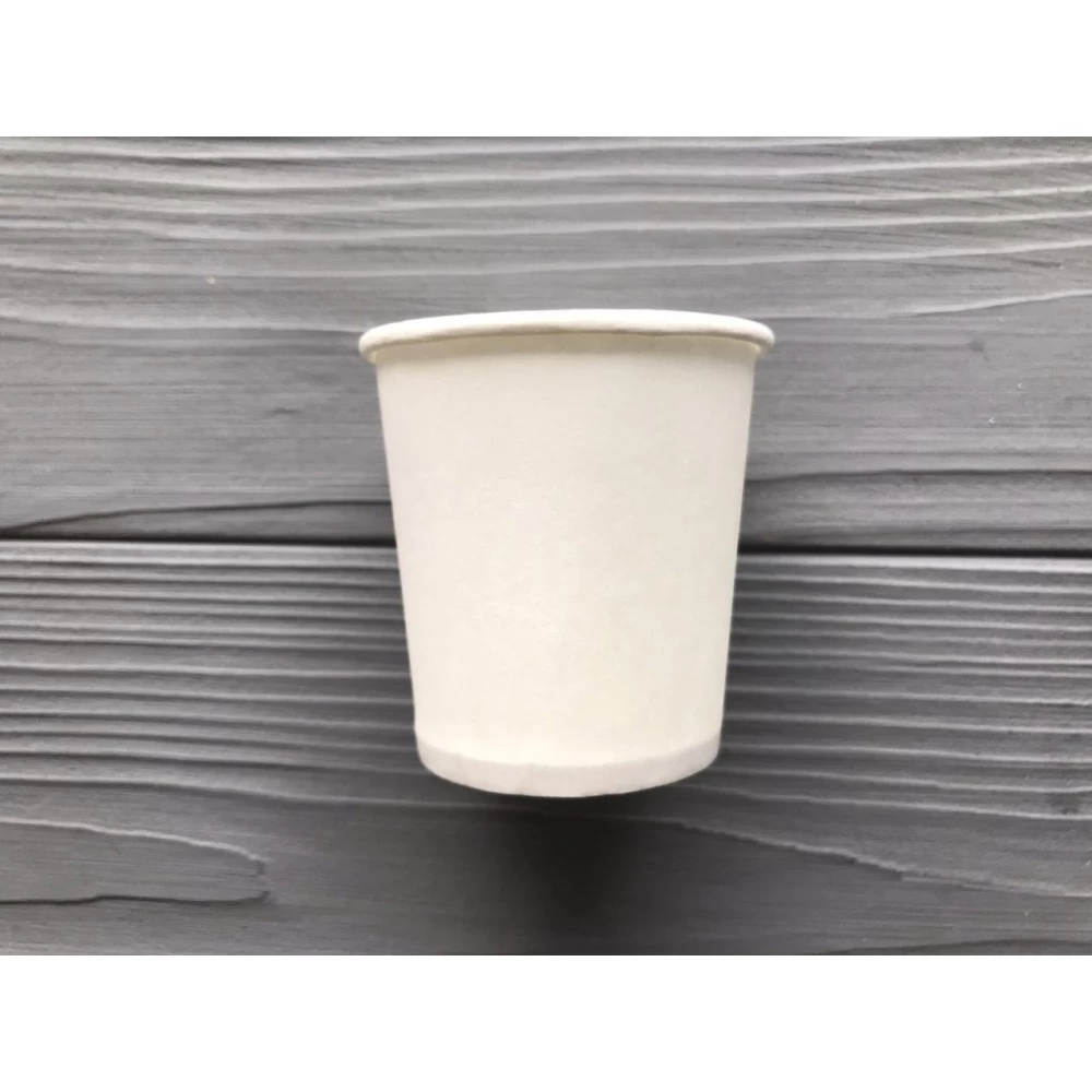 Стакан білий одношаровий 110мл KV (4200шт/ящ)