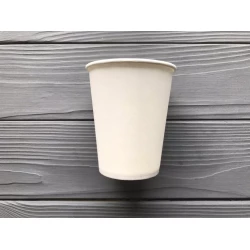 Стакан білий одношаровий 250мл KV 77мм (2000шт/уп)