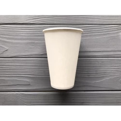 Стакан білий одношаровий 340мл KV 80мм (2000шт/ящ)