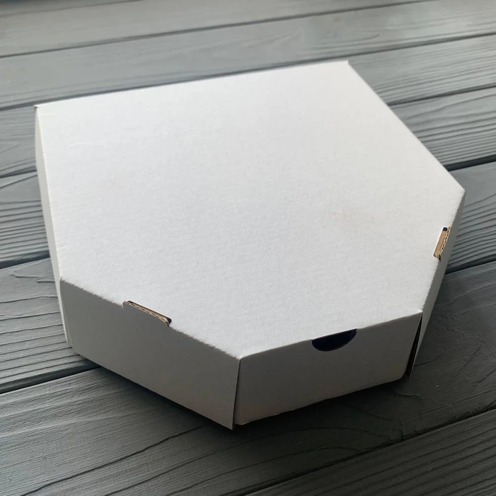 Коробка для піци біла 200х200х50мм (100шт/уп)