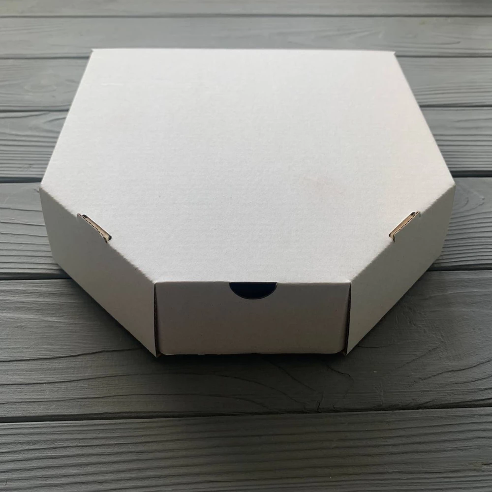 Коробка для піци біла 200х200х50мм (100шт/уп)