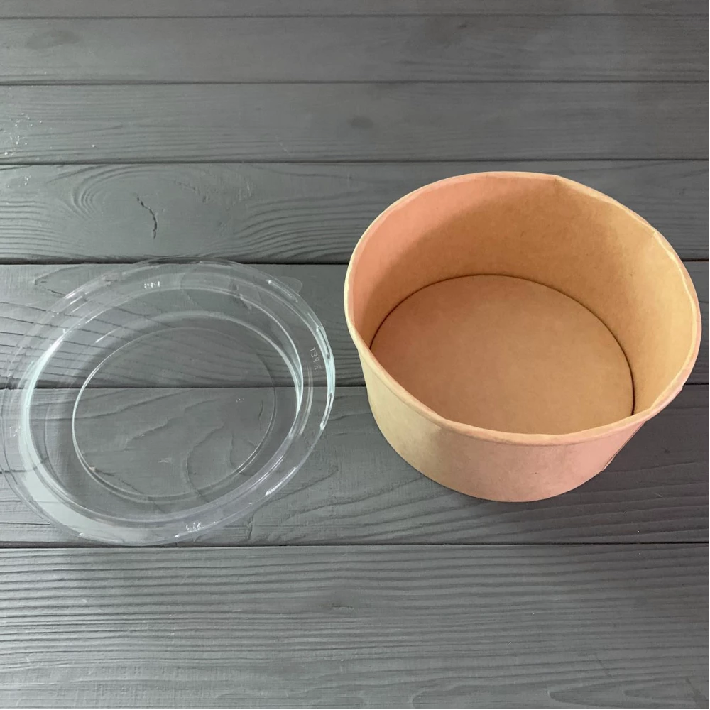 Салатник з кришкою крафт/крафт 750мл H-67мм ø=145 (50/400)