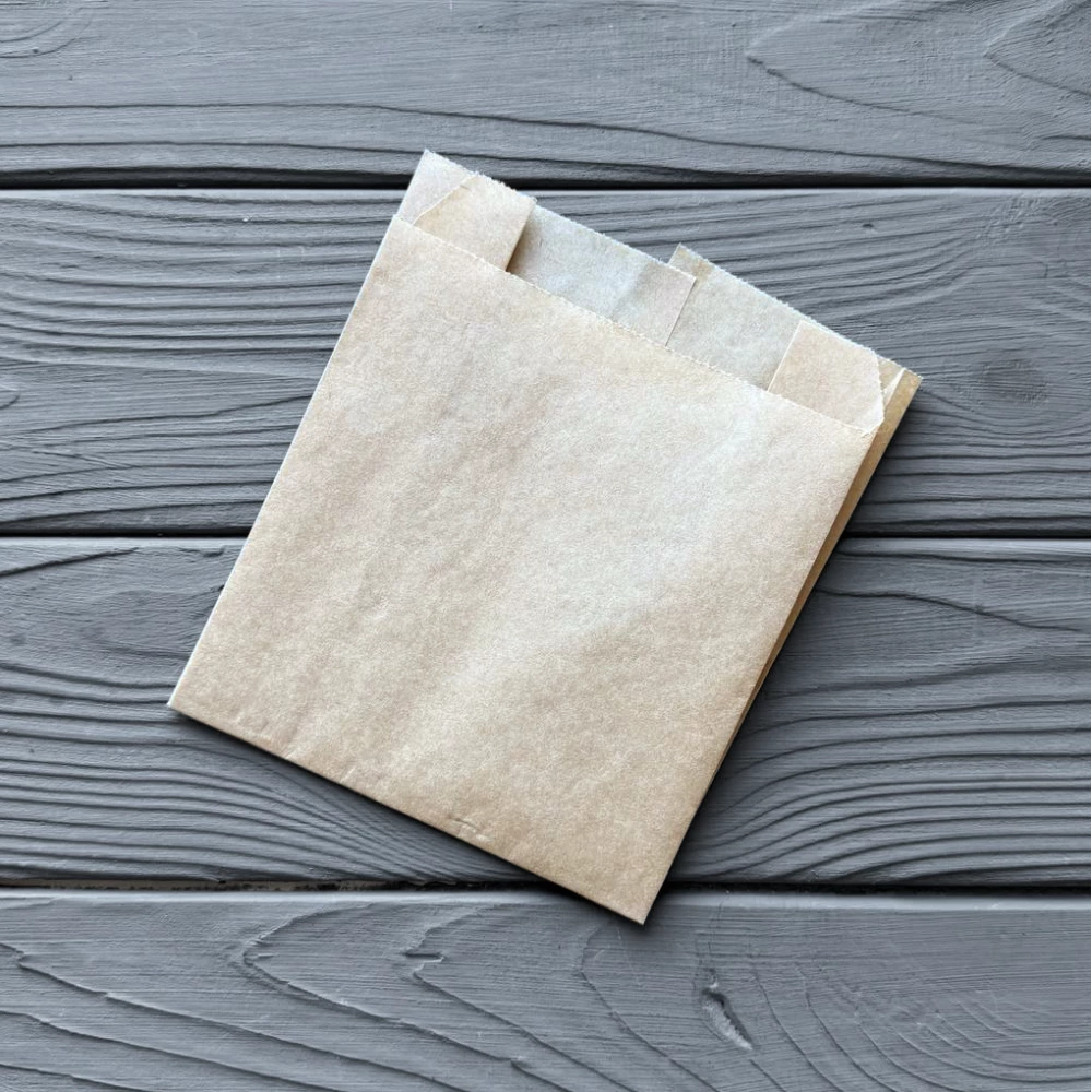 Пакет саше коричневий (жиростійкий 75 гр/м2) 150х120х50 мм. 141Ф