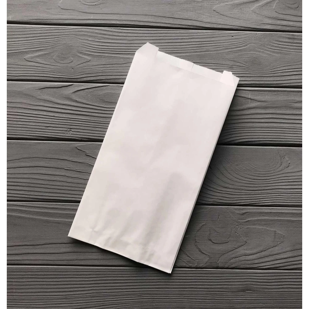 Пакет саше білий 280х140х50 мм. 65гр/м2 (середня жиростійкість) 935Ф