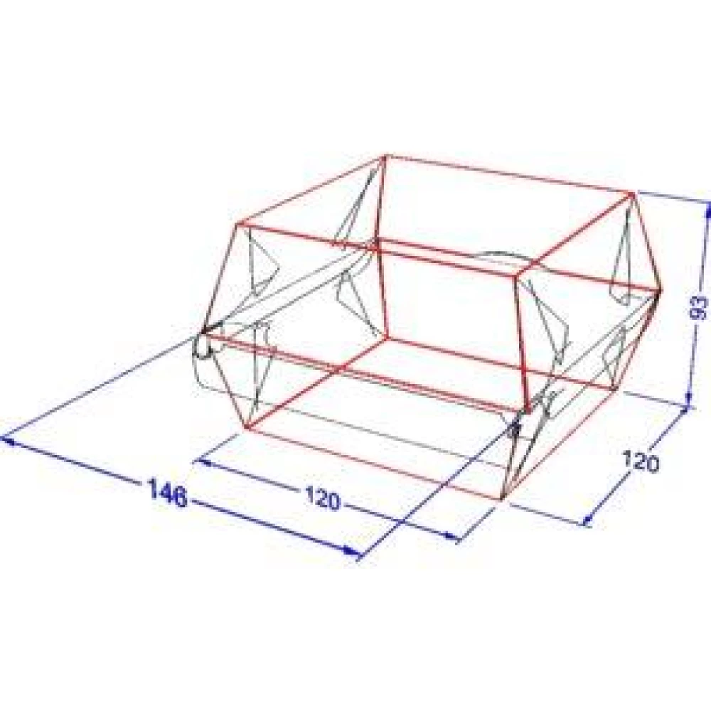 Упаковка для бургеров макси Черная клееная (75шт/уп)