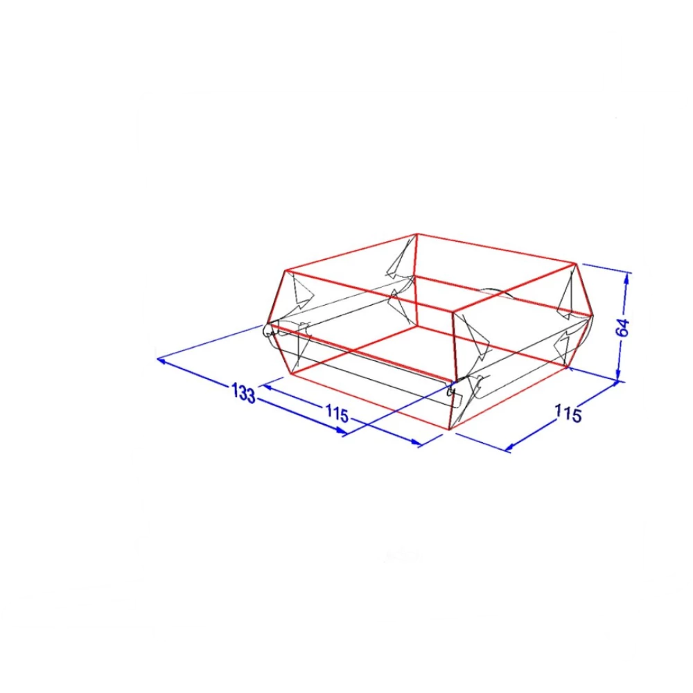 Упаковка для бургерів міді крафт клеєна ЕКО (50шт/уп)