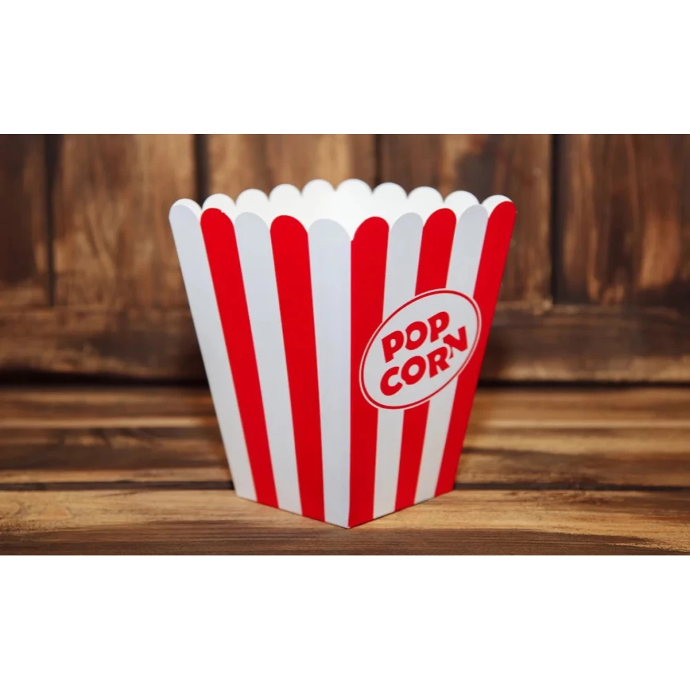 Коробка попкорн 2,5 л. Червоно-біла (50шт/уп)