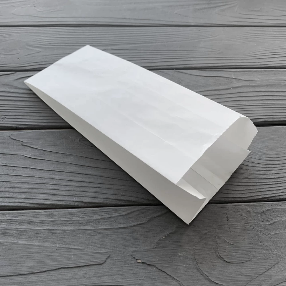 Пакет саше білий 230х90х50мм 208Ф (середньої жиростійкості)