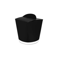 Коробка для локшини і салатів 600 мл. Чорна (50шт/уп)