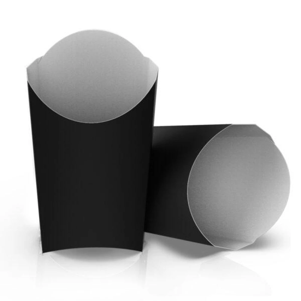 Упаковка для картоплі фрі Максі Чорна (50шт/уп)