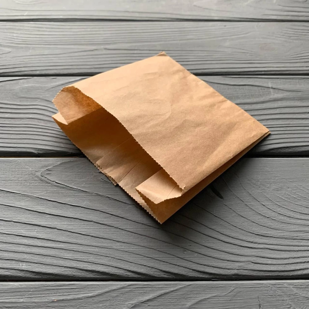 Пакет саше коричневий 115х110х50 мм 50гр/м2 (максимальна жиростійкість) 219Ф