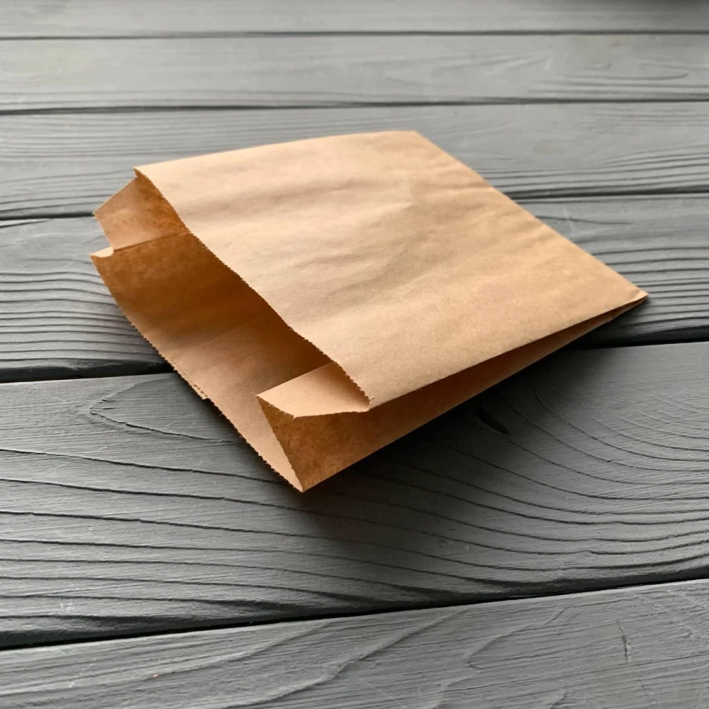 Пакет саше коричневий 150х120х50 мм 50гр/м2 (максимальна жиростійкість) 221Ф