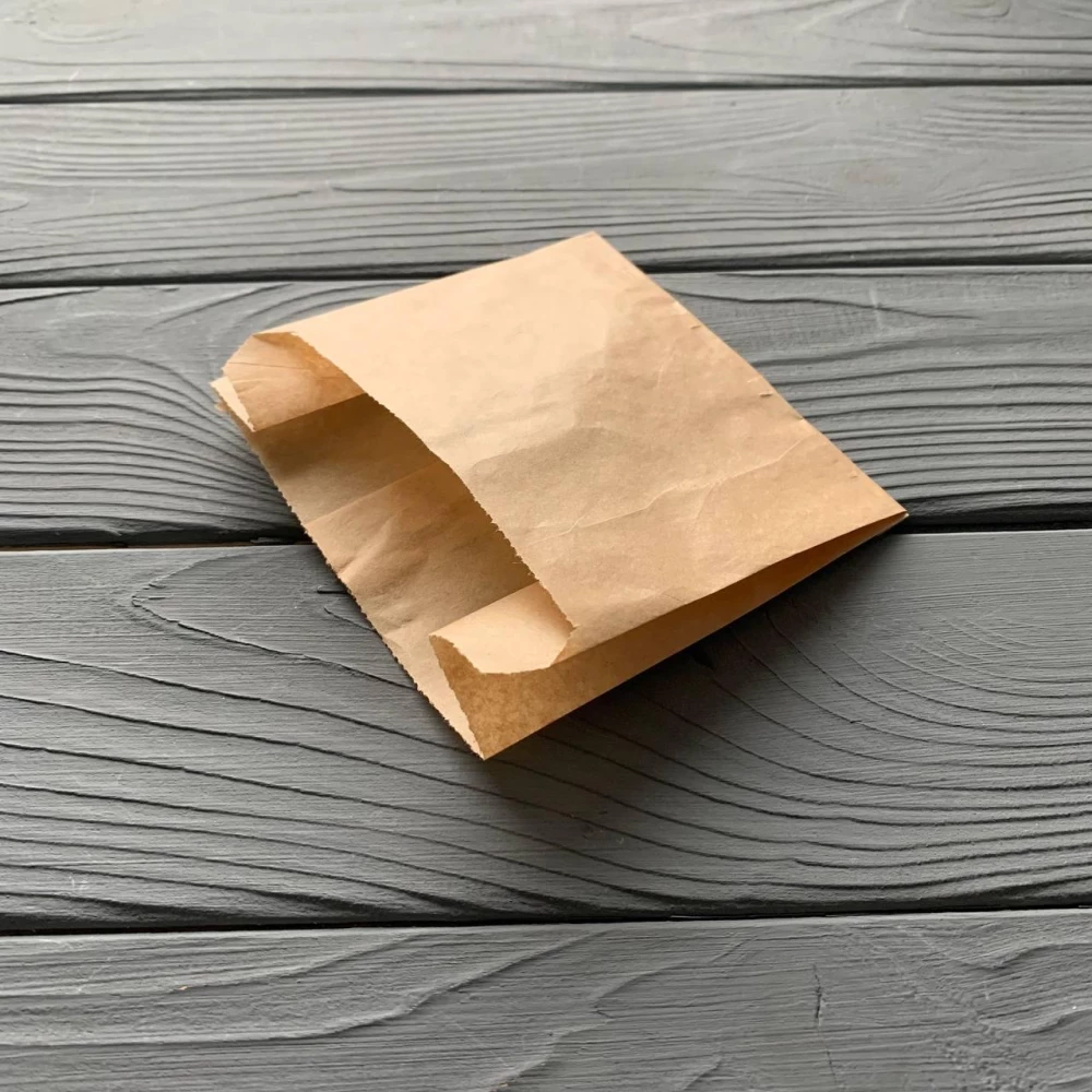 Пакет саше коричневий 115х110х50 мм 40гр/м2 (середня жиростійкість) 218Ф