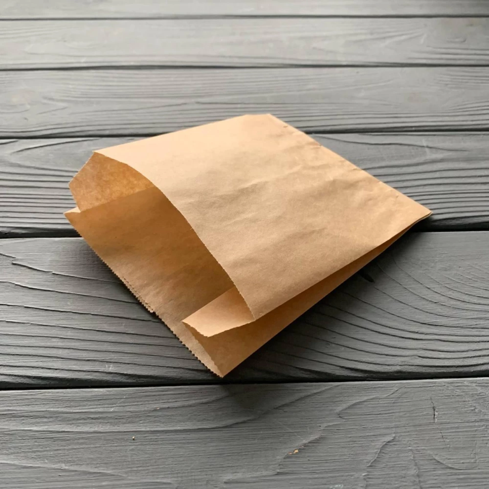 Пакет саше коричневий 150х120х50 мм 40гр/м2 (середня жиростійкість) 230Ф