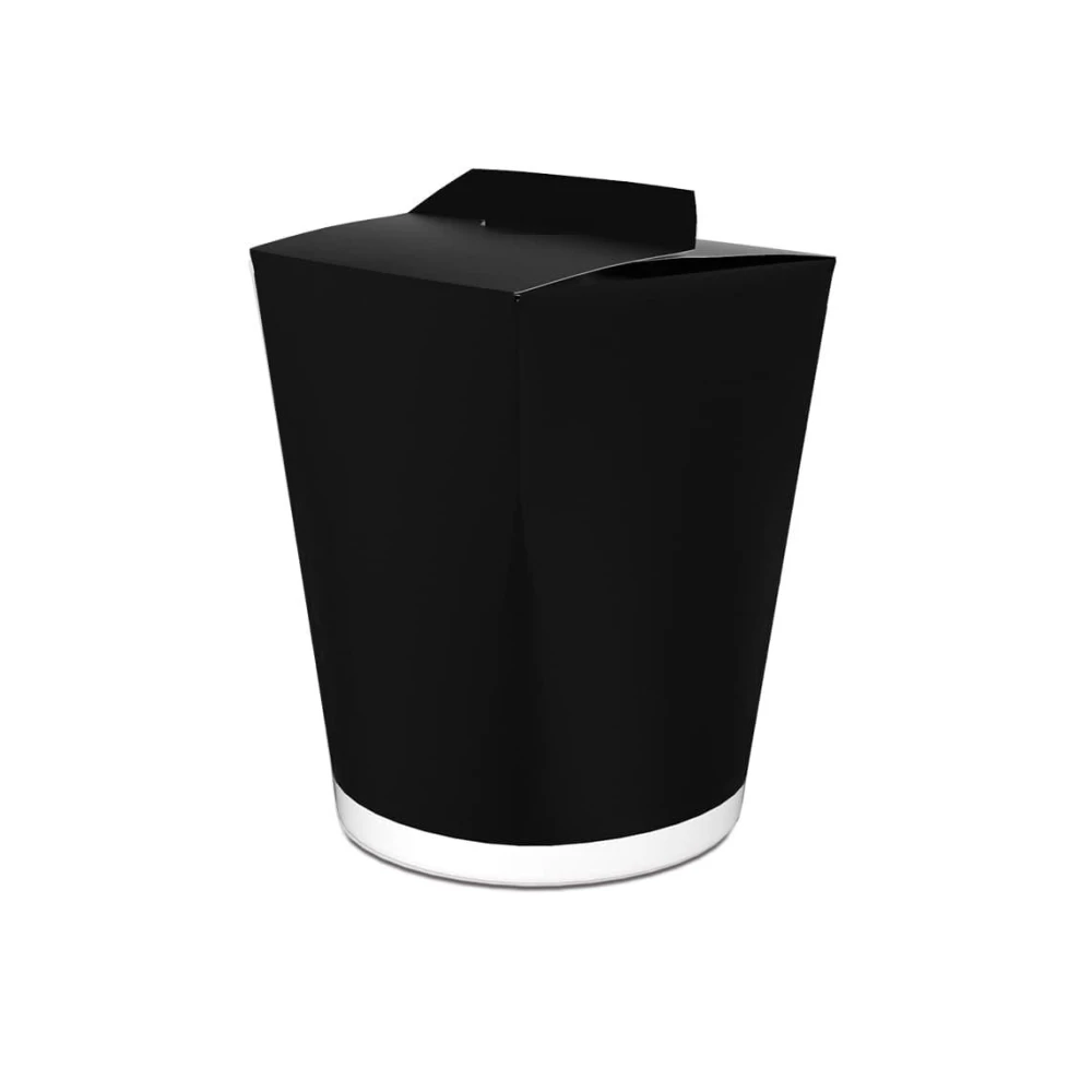 Коробка для локшини і салатів 900 мл. Чорна (50шт/уп)