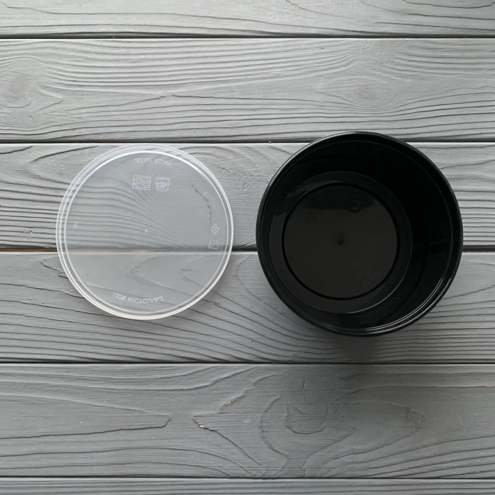 Контейнер з кришкою 500 мл чорний PP PL FI125