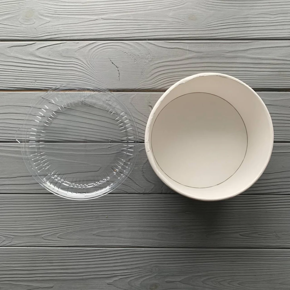 Салатник круглый 1Л. Крафт с крышкой УСКК