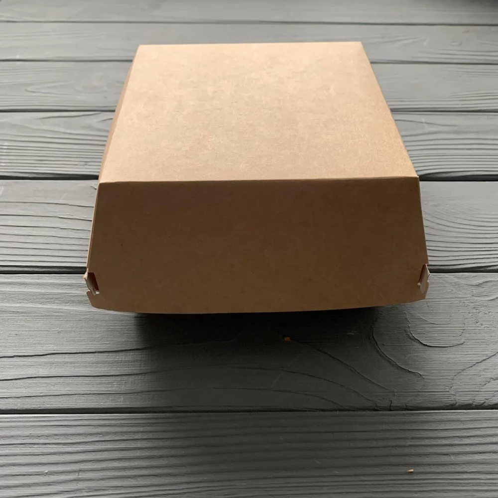 PL-Burger K-3 Упаковка для бургера крафт Велика 130*130*80 (50шт/уп)