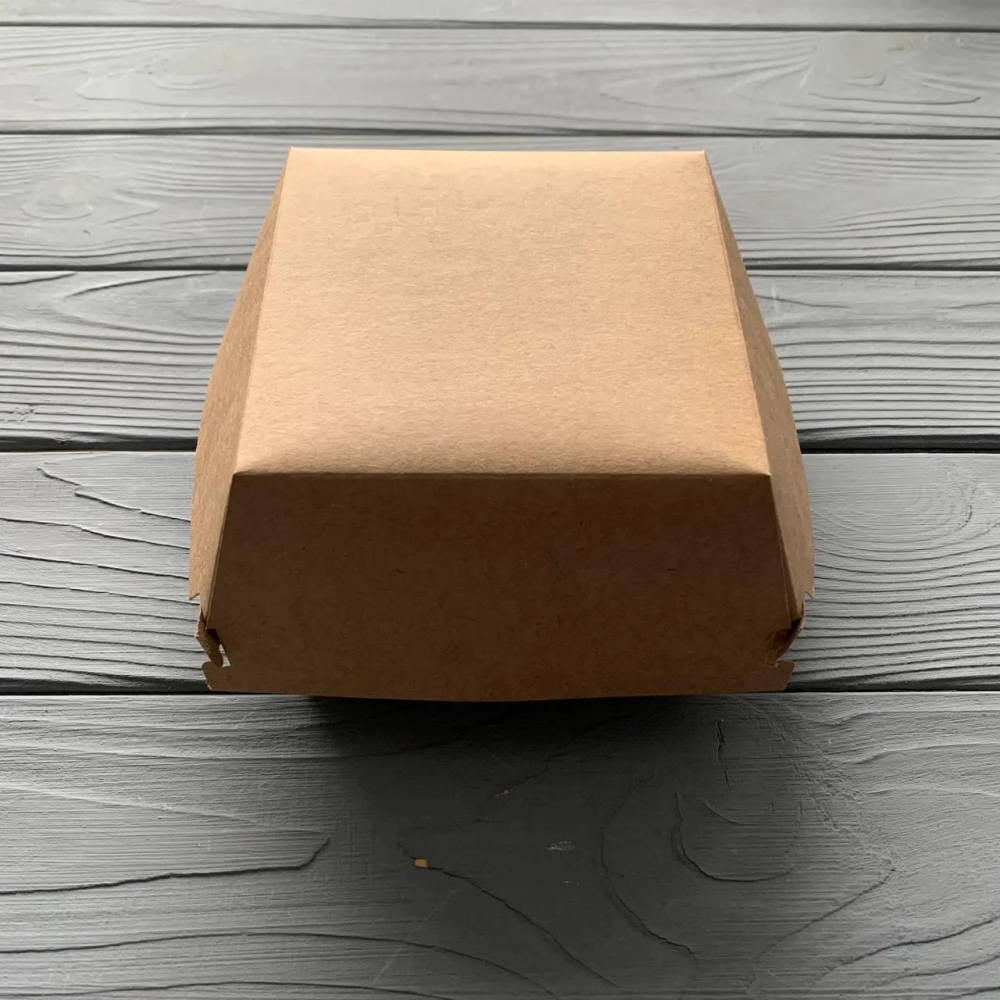 PL-Burger K-2 Упаковка для бургера крафт Середня 110*110*80 (50шт/уп)