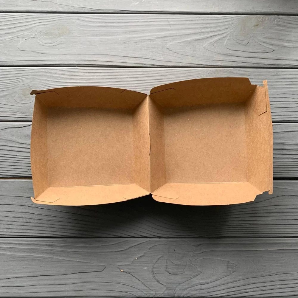PL-Burger K-2 Упаковка для бургера крафт Середня 110*110*80 (50шт/уп)