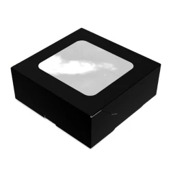 Картонна коробка для суші “Міді“ Чорна