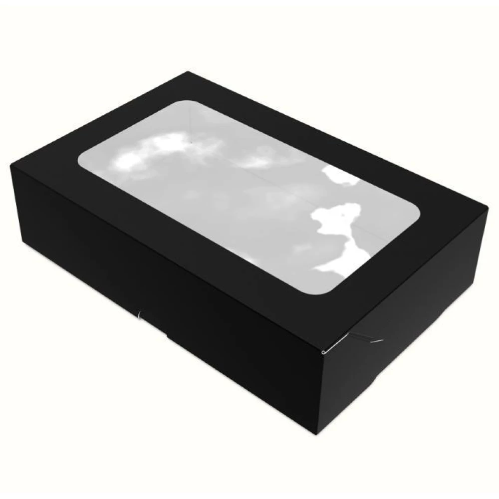 Картонна коробка для суші “Максі“ Чорна