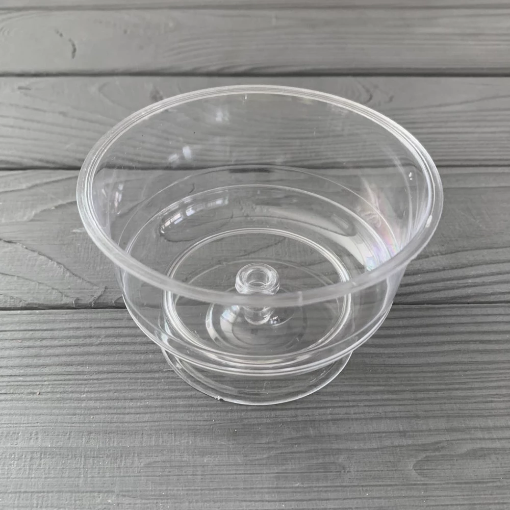 Креманка склоподібна з прозорою ніжкою 200мл (30шт/уп|90шт/ящ) ГП391