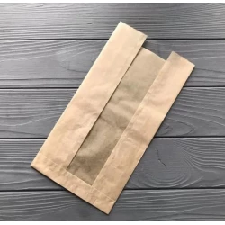 Пакет з прозорою вставкою 280х180х50 мм. 40 гр/м2 171Ф