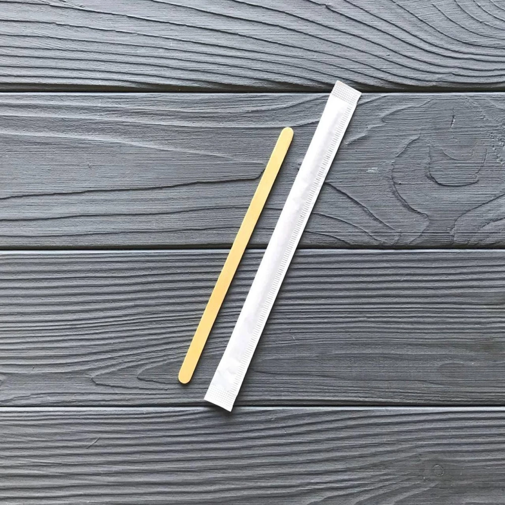 Дерев“яна мішалка в інд. упаковці 140*6*1.3 (500шт/уп|8уп/ящ)