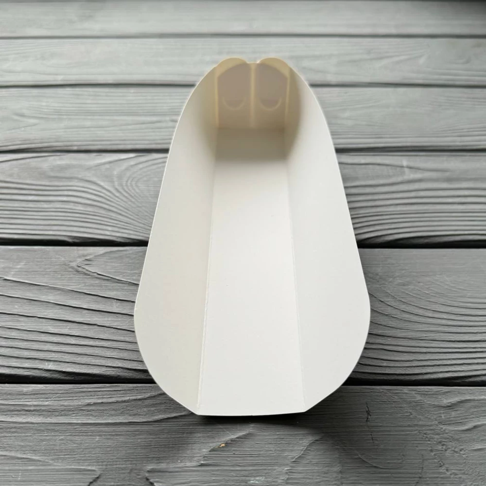 Упаковка для хот-дога клеєна 200х40х40мм Біла PLHW