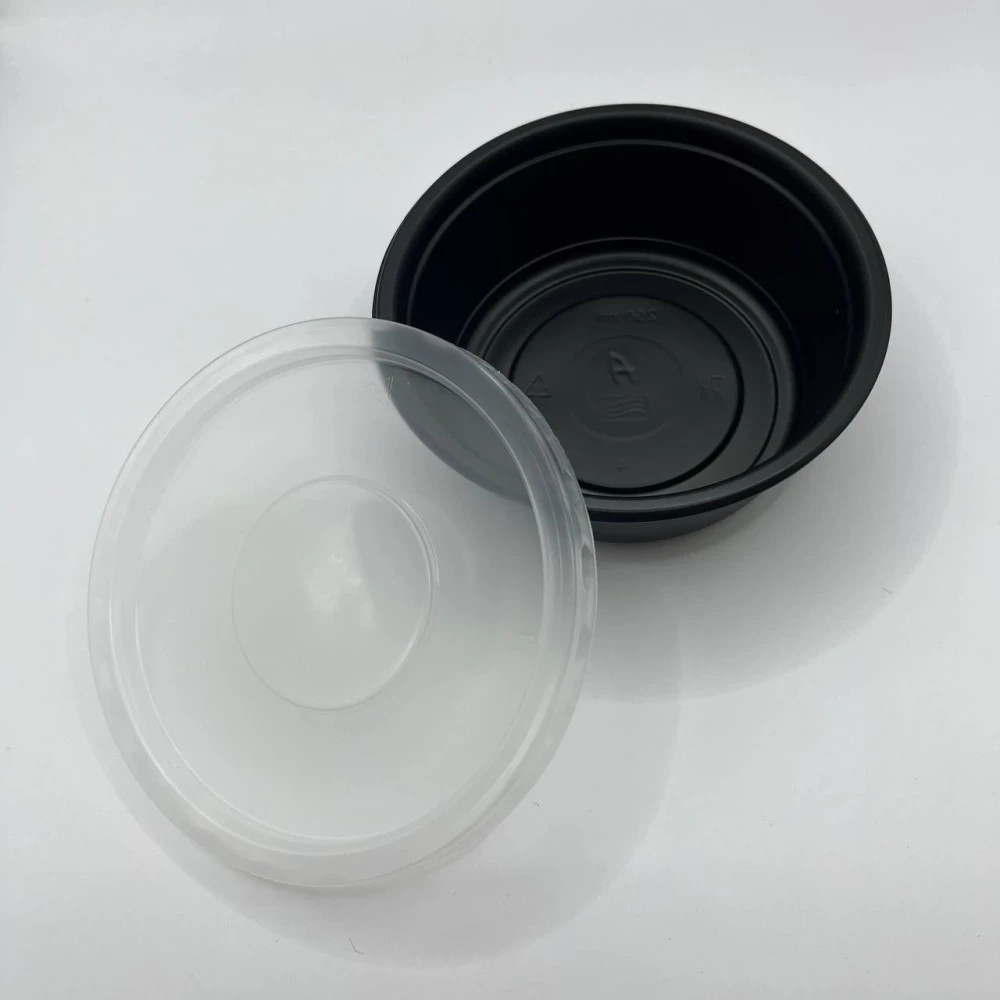 Супник з кришкою гладкий чорний D-115мм 250мл (750шт/ящ) АН250Г