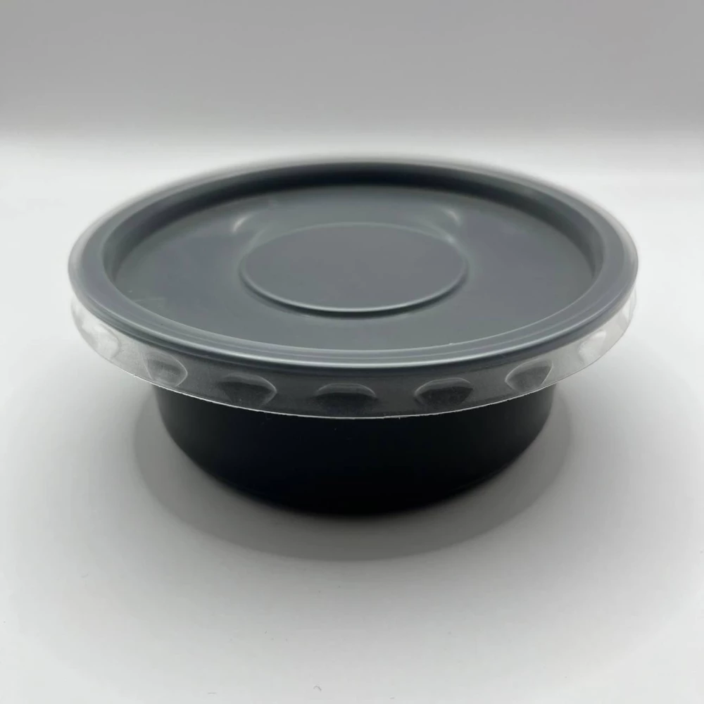 Супник з кришкою гладкий чорний D-115мм 250мл (750шт/ящ) АН250Г