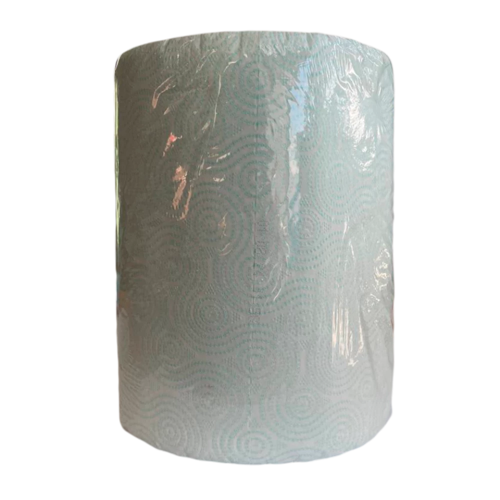 Рушник паперовий рулон білий з тисненням целюлозний 2шар. “Будь Ласка“ (80м/470від)