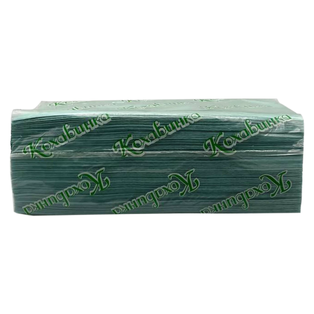 Паперові рушники V зелені Кохавинка (170шт/уп|25уп/ящ)