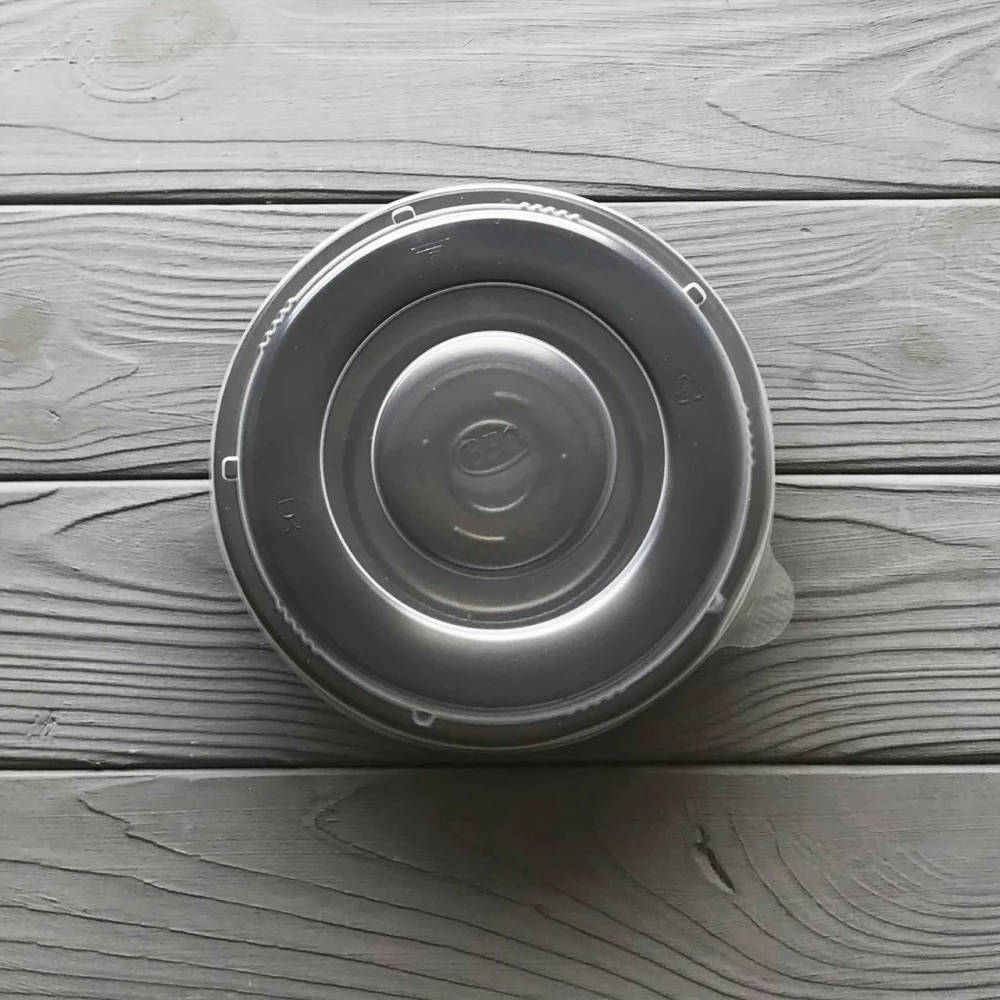 Салатник (супник) чорний з кришкою 350мл RB-350 (400шт/священ)