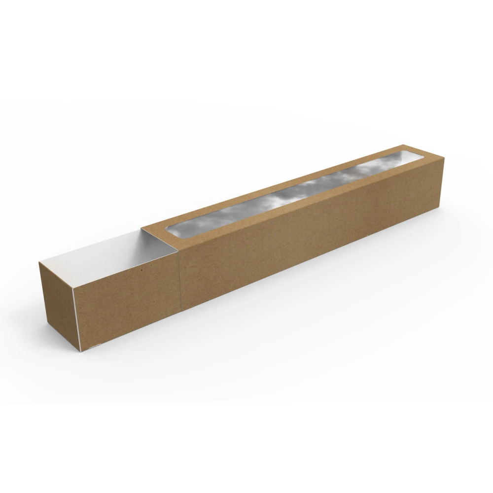 Упаковка для макарунс з віконцем МАКСІ крафт (12шт)