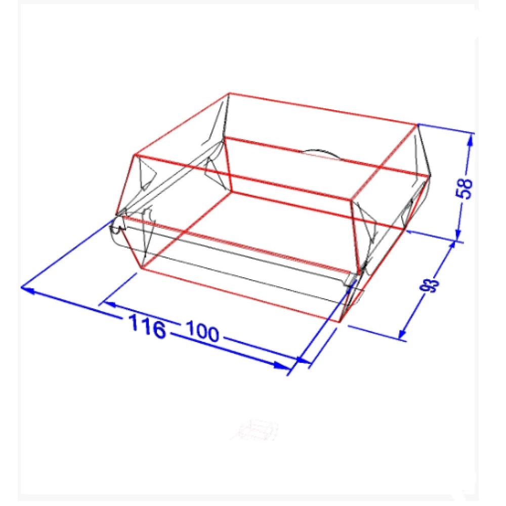 Упаковка для бургерів міні Біла (100шт/уп)