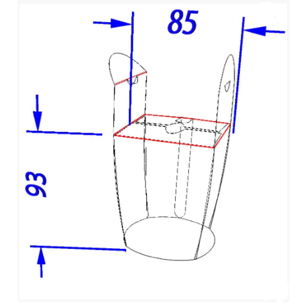 Коробка для локшини і салатів 600 мл. Біла