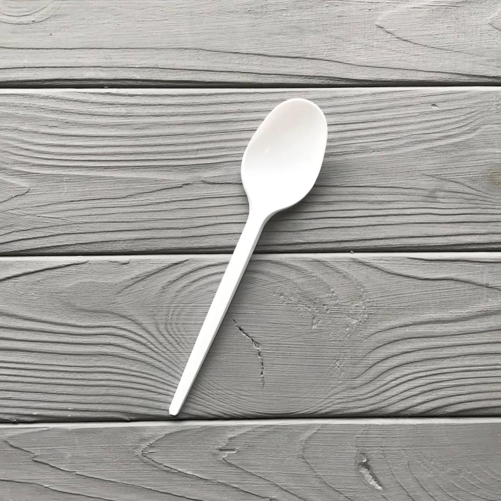 Ложка столова середня PS біла (100шт|уп/36уп|ящ)