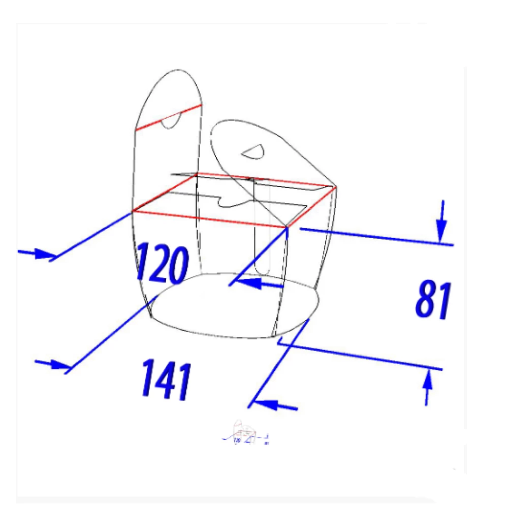 Коробка для локшини і салатів 1,2 л. Темна