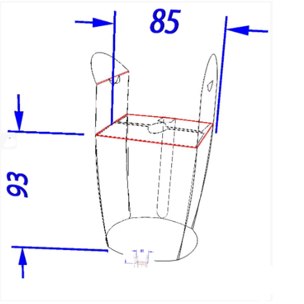 Коробка для локшини і салатів 600 мл. Світла