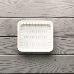 Тарілка прямокутна 130х150мм PS біла (100шт|уп/30уп|ящ)