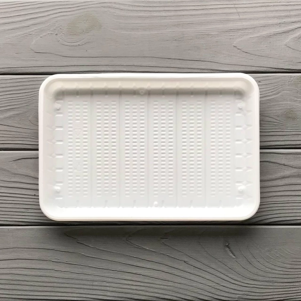 Тарілка прямокутна 155х225мм PS біла (100шт|уп/22уп|ящ)