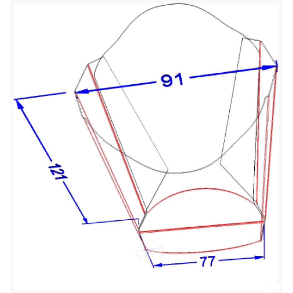 Упаковка для картоплі фрі Міді Світла (50шт/уп)