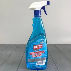 Рідина для миття скла “Blitz Crystal“ Aquablue 0,5л ПЕТ пляшка трігер