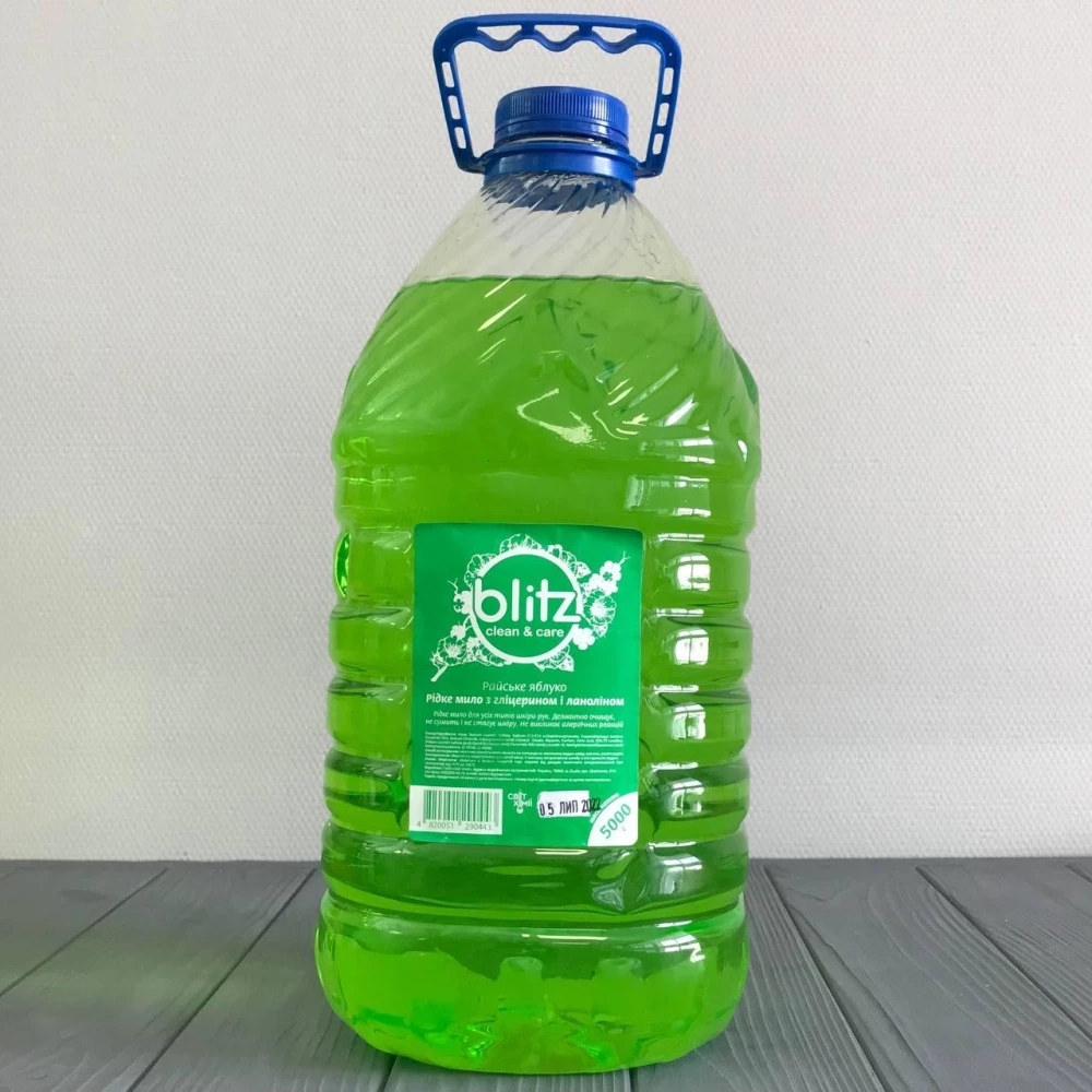 Рідке мило “Blitz“ Райське Яблуко 5л ПЕТ пляшка