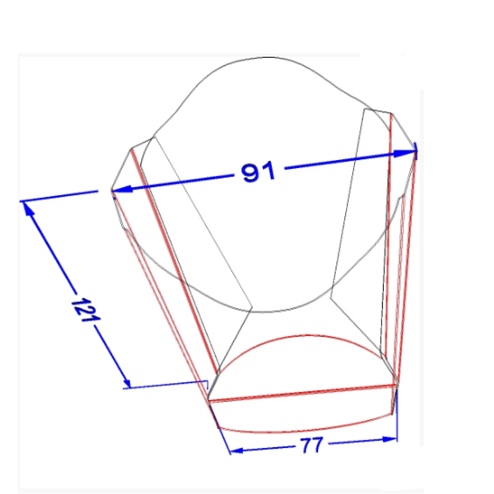 Упаковка для картоплі фрі Міді Крафт (50шт/уп)