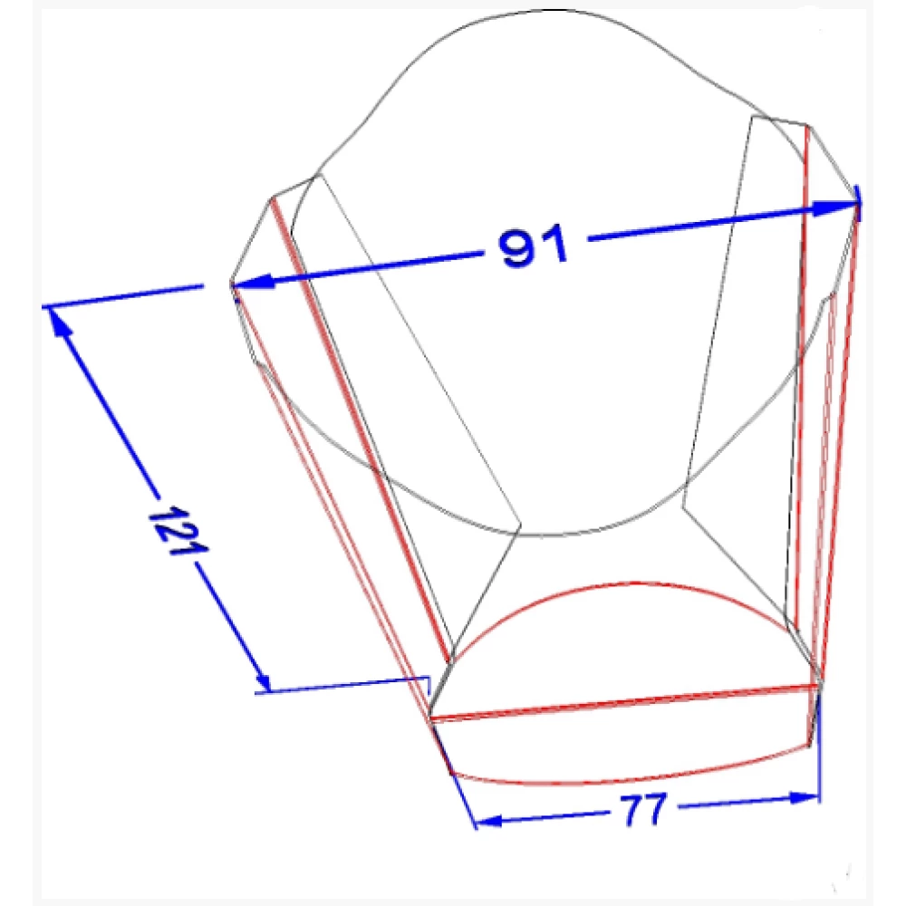 Упаковка для картоплі фрі Міді Біла (50шт/уп)