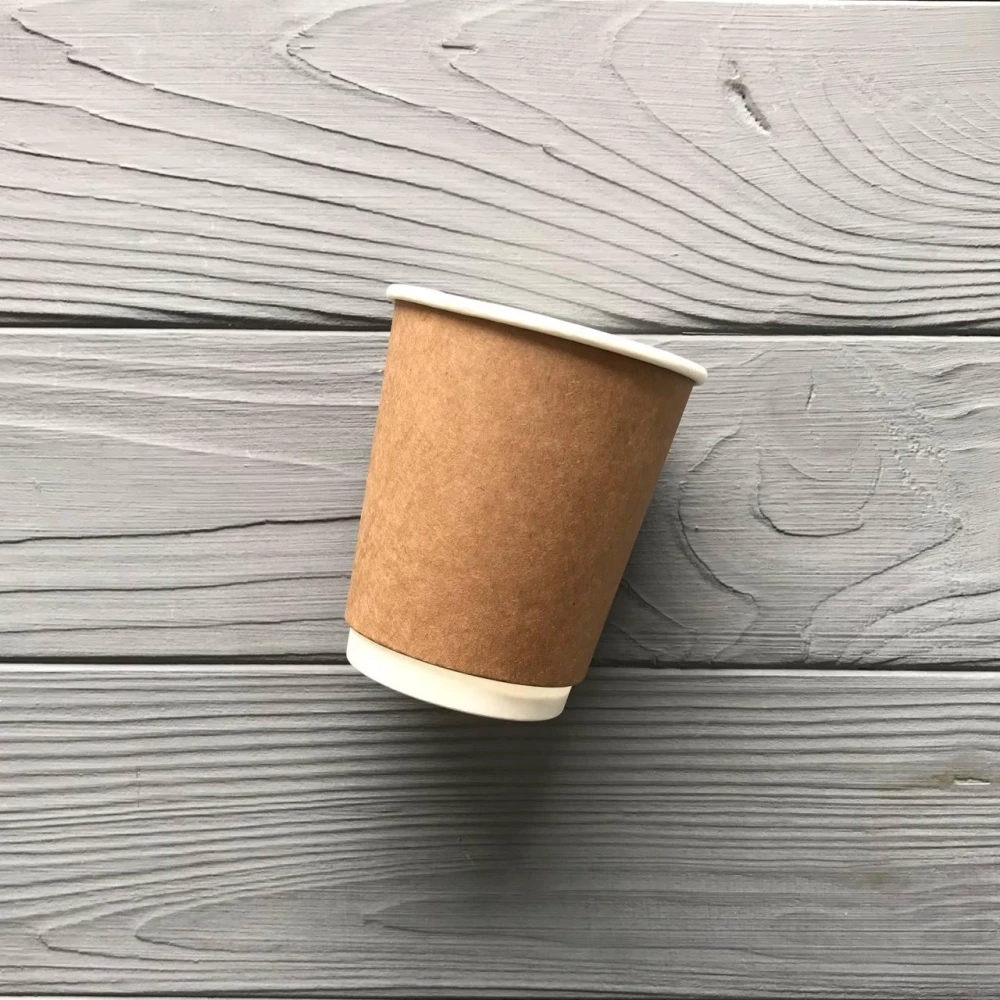 Стакан двошаровий Крафт 175 мл TDWK175 (20шт/уп|800шт/ящ) 70мм